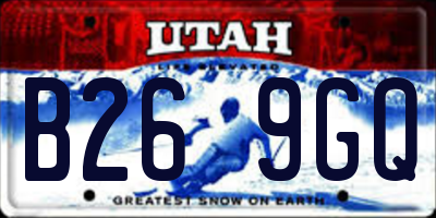 UT license plate B269GQ