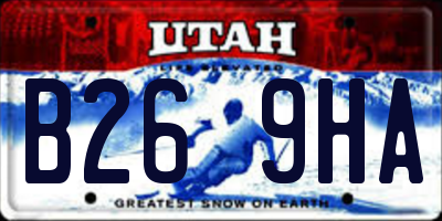 UT license plate B269HA