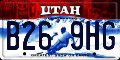 UT license plate B269HG