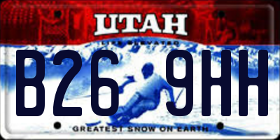 UT license plate B269HH
