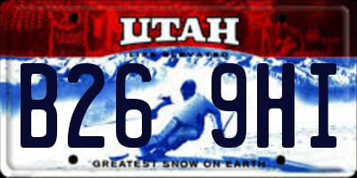 UT license plate B269HI