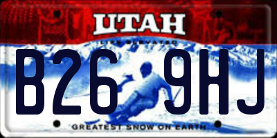 UT license plate B269HJ