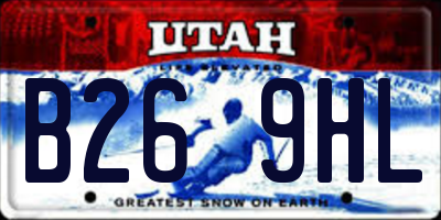 UT license plate B269HL