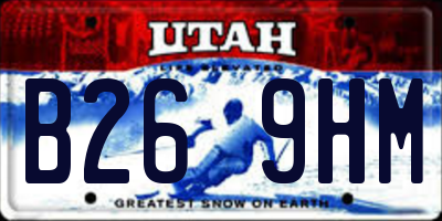 UT license plate B269HM