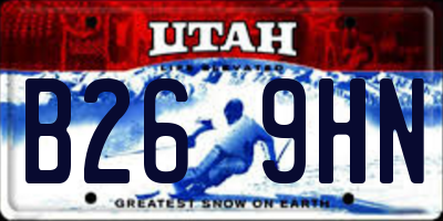 UT license plate B269HN