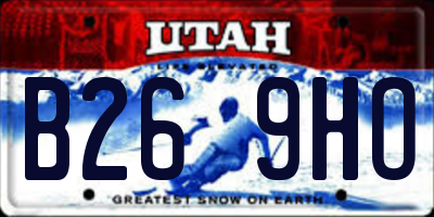 UT license plate B269HO