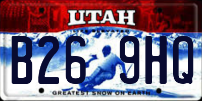 UT license plate B269HQ