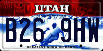 UT license plate B269HW