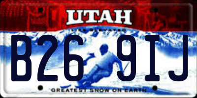 UT license plate B269IJ