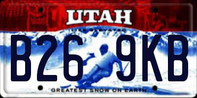 UT license plate B269KB