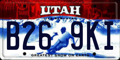 UT license plate B269KI