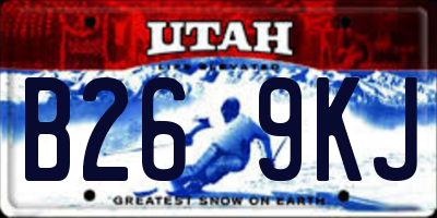 UT license plate B269KJ