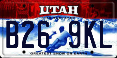 UT license plate B269KL
