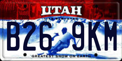 UT license plate B269KM