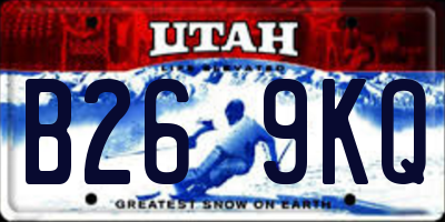 UT license plate B269KQ