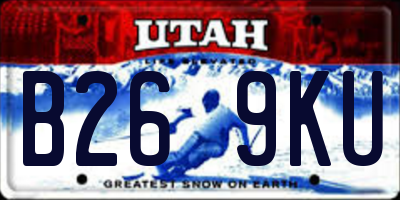 UT license plate B269KU
