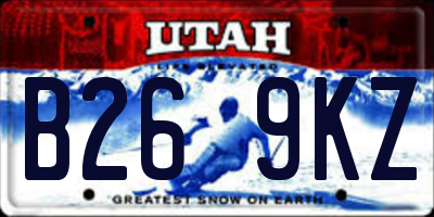 UT license plate B269KZ