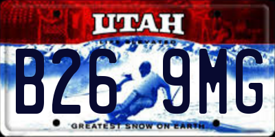 UT license plate B269MG