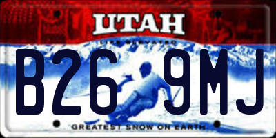 UT license plate B269MJ