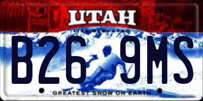 UT license plate B269MS
