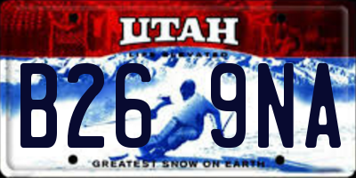 UT license plate B269NA