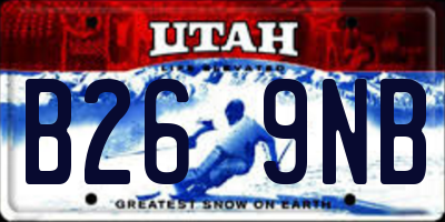 UT license plate B269NB