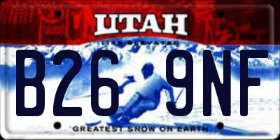 UT license plate B269NF