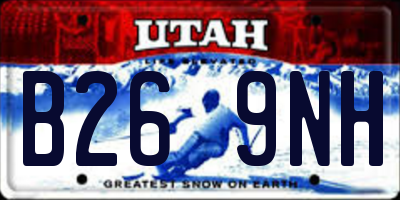 UT license plate B269NH