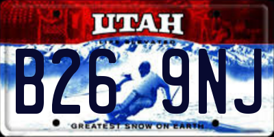 UT license plate B269NJ