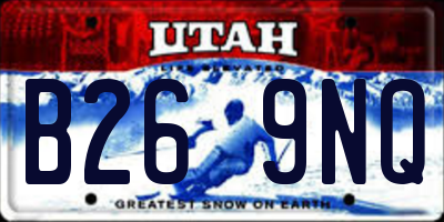 UT license plate B269NQ