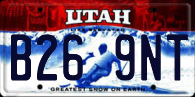 UT license plate B269NT