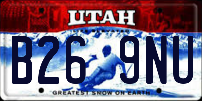 UT license plate B269NU