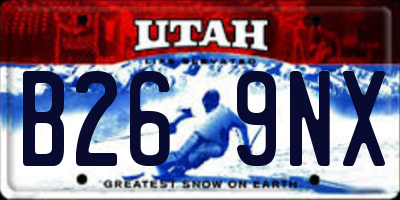 UT license plate B269NX