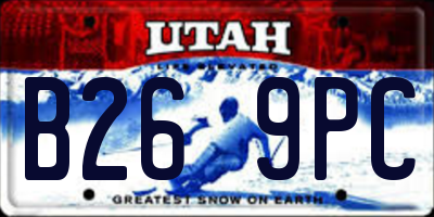 UT license plate B269PC