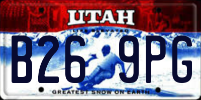 UT license plate B269PG