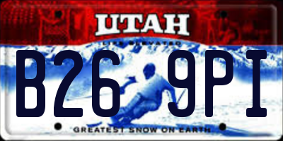 UT license plate B269PI