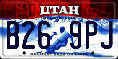 UT license plate B269PJ