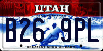 UT license plate B269PL