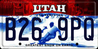UT license plate B269PQ