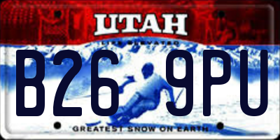 UT license plate B269PU