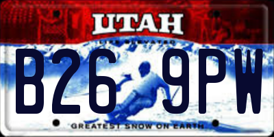 UT license plate B269PW