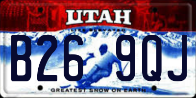 UT license plate B269QJ