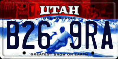 UT license plate B269RA