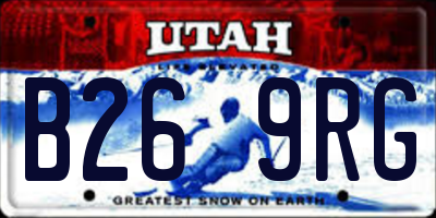 UT license plate B269RG