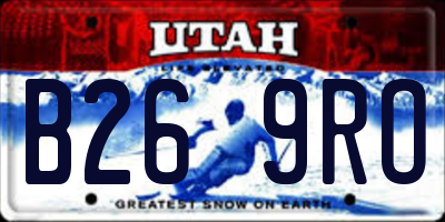 UT license plate B269RO
