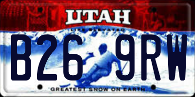 UT license plate B269RW