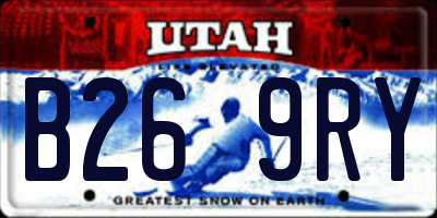 UT license plate B269RY