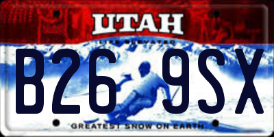 UT license plate B269SX
