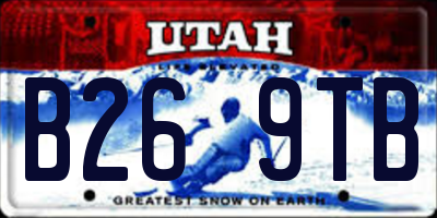 UT license plate B269TB