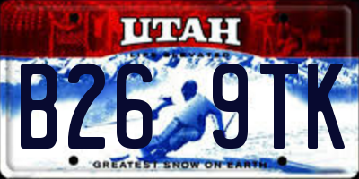 UT license plate B269TK